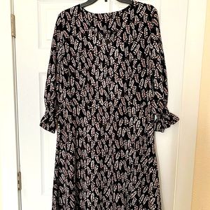 Black flower dress